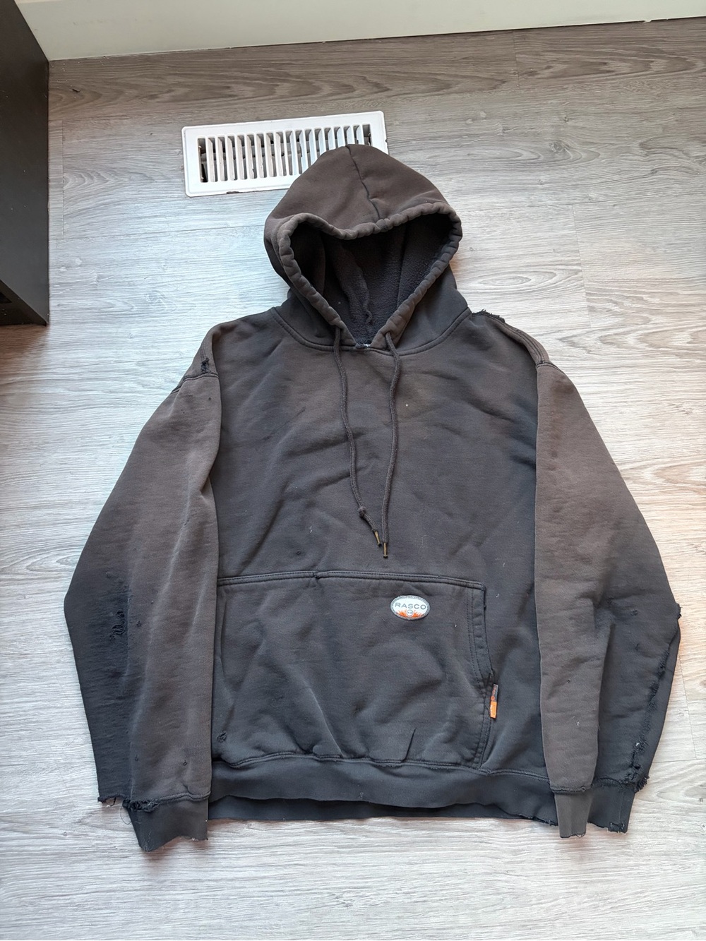 Sun faded thrashed hoodie